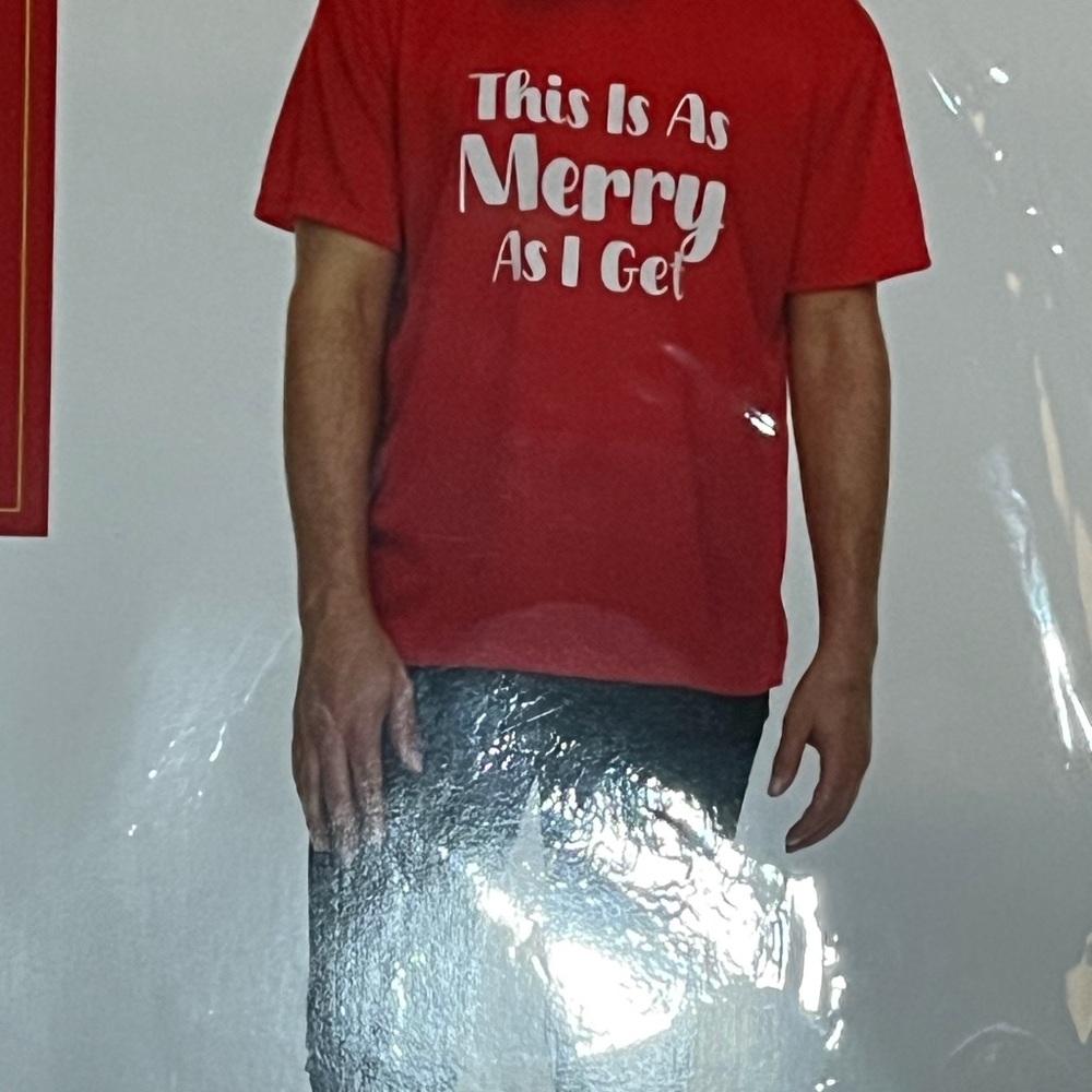 Santa T-Shirt with Hat and Beard - Picture 3 of 4